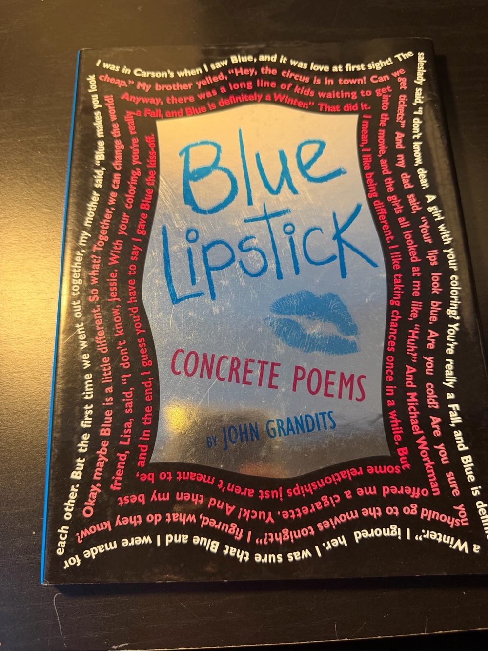 Blue Lipstick Concrete Poems — Blue Hardcover Book